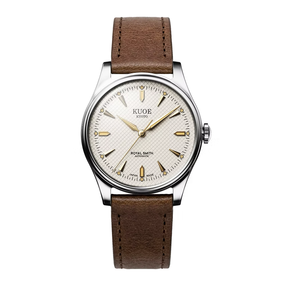 Reloj Kuoe Kyoto: Royal Smith 90-006 Caja Plateada Esfera Marfil