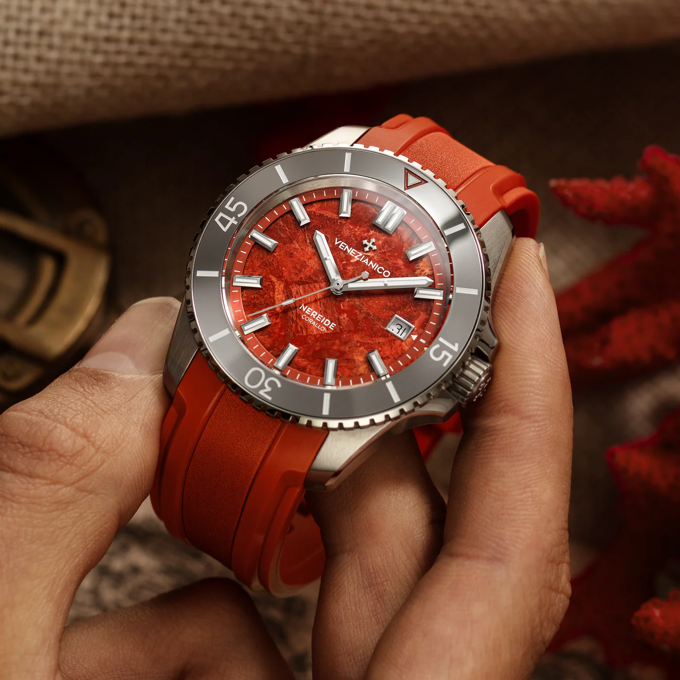VENEZIANICO : NEREIDE CORALLO 42 MM