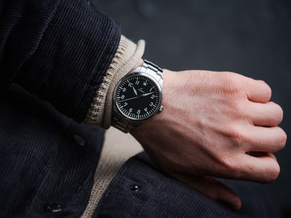 RELOJ LACO: RELOJES PILOTO BÁSICOS DE CUARZO GENF 2 NEGRO