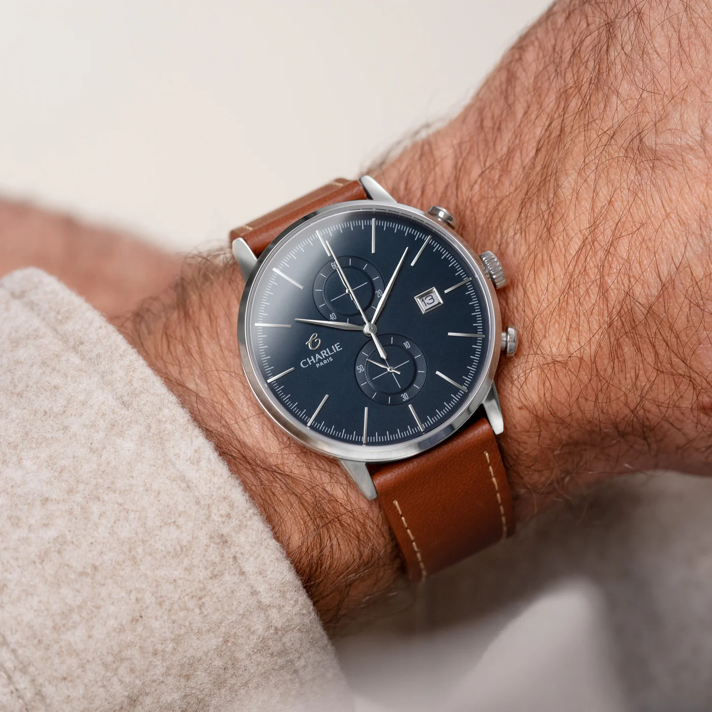 CHARLIE PARIS : HORIZON CHRONOGRAPHE BLEU