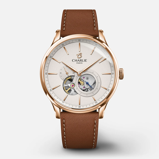 CHARLIE PARIS : INITIAL - AUTOMATIQUE CŒUR OUVERT - DORÉ ROSE