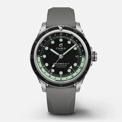 Montre Charlie Paris : Concordia GMT Automatique Noir