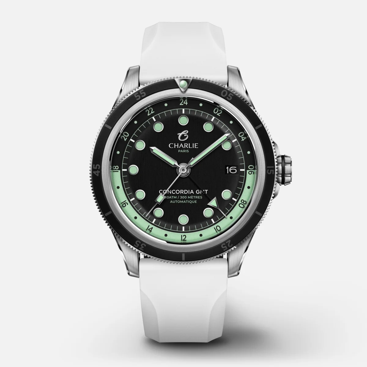 Montre Charlie Paris : Concordia GMT Automatique Noir