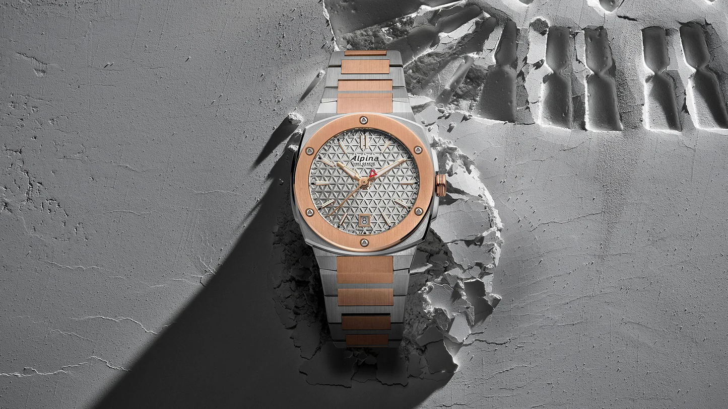 MONTRE ALPINA : ALPINER EXTREME QUARTZ OR ROSE & ACIER AL-220S2AE2B