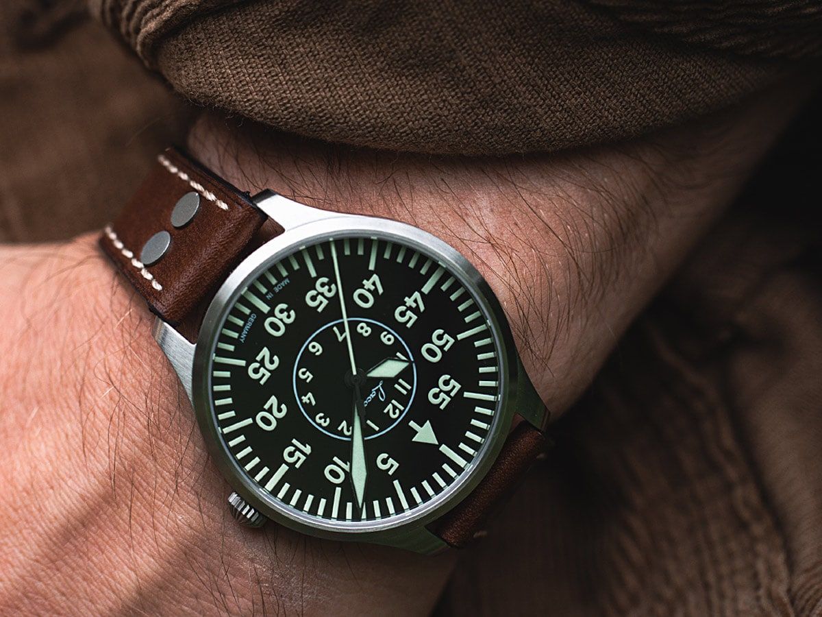 RELOJ LACO: PILOT WATCHES BASIC CUARZO ZÚRICH 2 NEGRO
