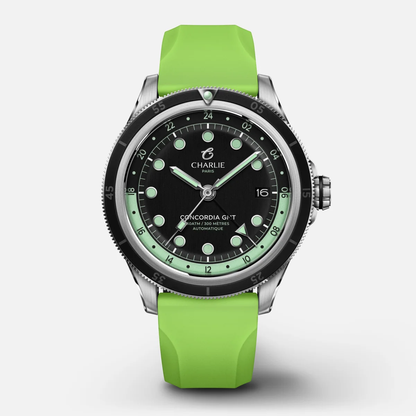 Montre Charlie Paris : Concordia GMT Automatique Noir