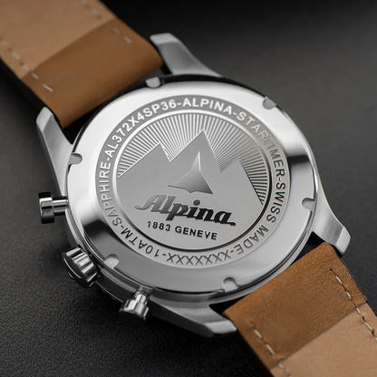 ALPINA WATCH: STARTIMER PILOT QUARTZ CHRONOGRAPH BIG DATE PETROLEUM BLUE