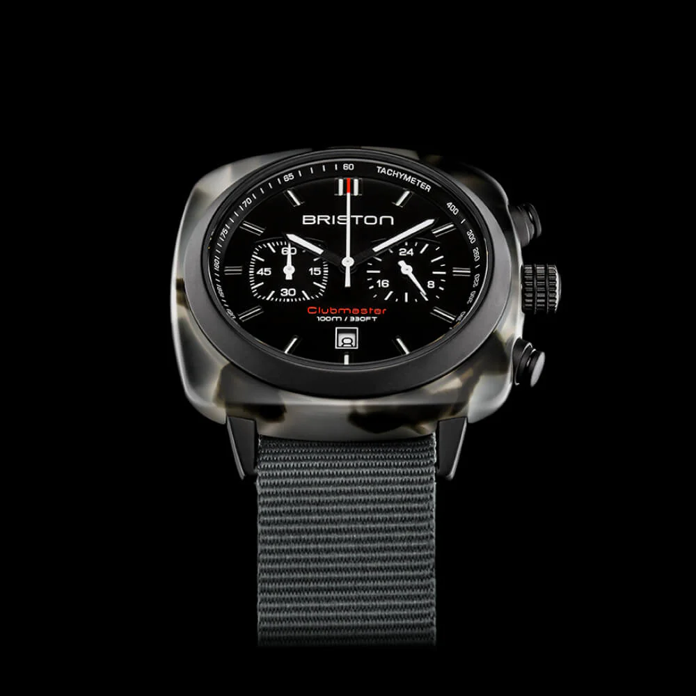 MONTRE BRISTON : CLUBMASTER SPORT CHRONOGRAPHE ALPINE HUNTER 18142.PBAM.GTS.3.NG