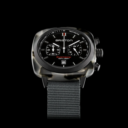 MONTRE BRISTON : CLUBMASTER SPORT CHRONOGRAPHE ALPINE HUNTER 18142.PBAM.GTS.3.NG
