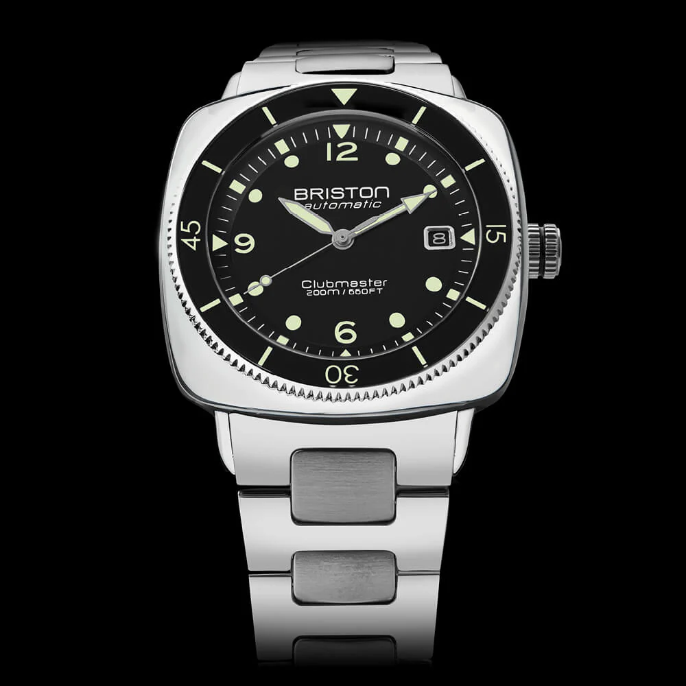 MONTRE BRISTON : CLUBMASTER LEGEND DIVER ACIER & NOIR 241740.PS.LD.1