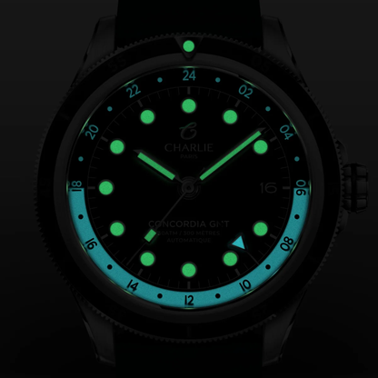 Montre Charlie Paris : Concordia GMT Automatique Noir
