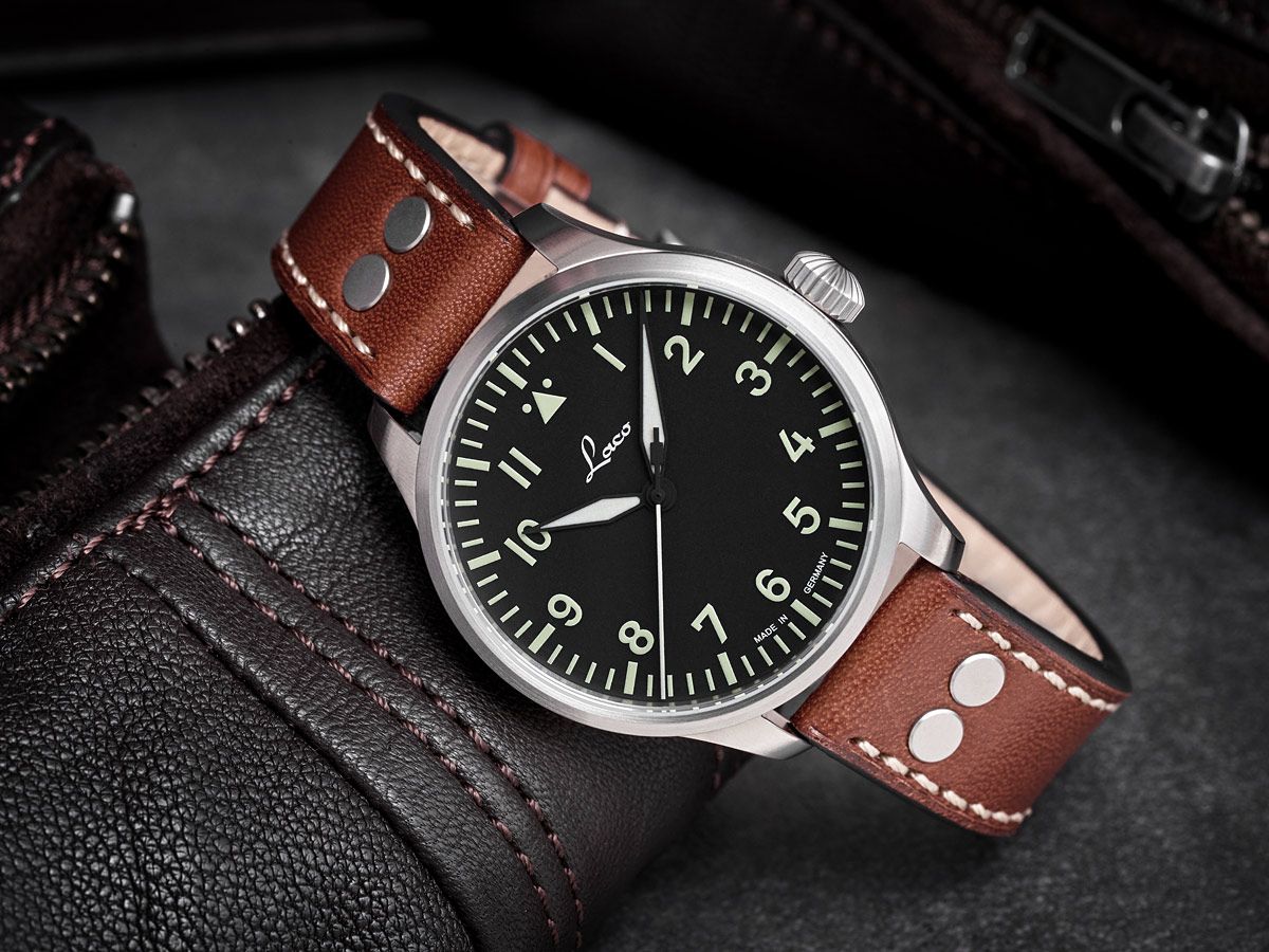 RELOJ LACO: PILOT WATCHES BASIC AUTOMÁTICO AUGSBURG NEGRO