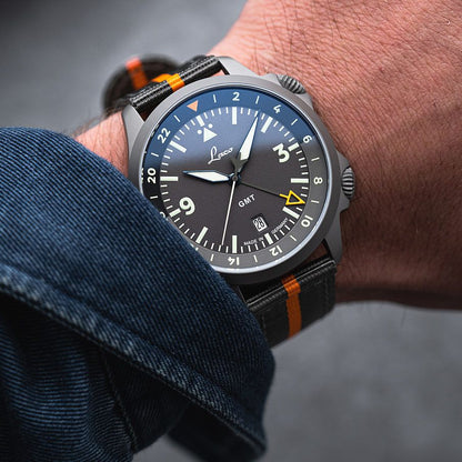 MONTRE LACO : PILOT WATCHES SPECIAL MODELS FRANKFURT GMT AUTOMATIQUE NOIR 862120.2