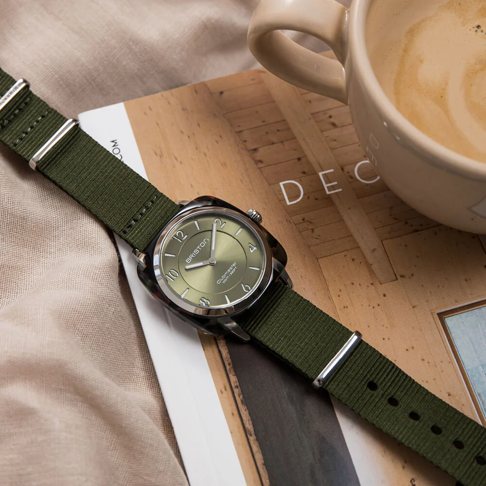 MONTRE BRISTON : CLUBMASTER CHIC VERT OLIVE 21536.SA.UG.26.NOL