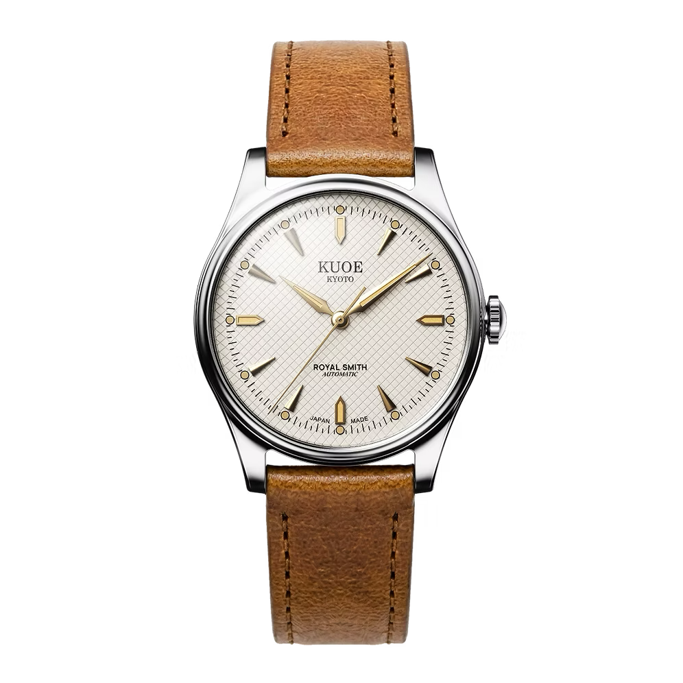 Reloj Kuoe Kyoto: Royal Smith 90-006 Caja Plateada Esfera Marfil