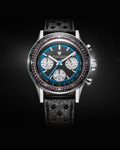 Montre Nivada Grenchen : Chronoking Summer Edition Mecaquartz Bleu