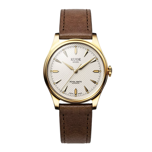 Reloj Kuoe Kyoto: Royal Smith 90-006 Caja dorada Esfera marfil