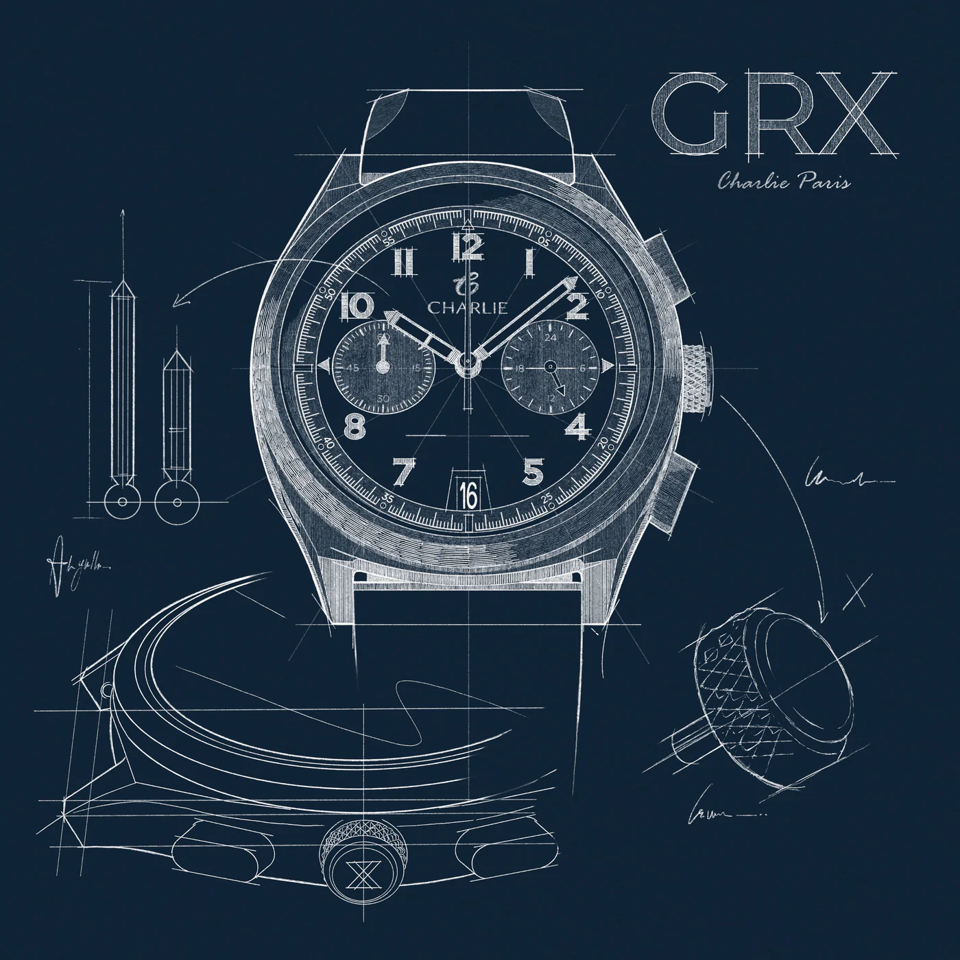 MONTRE CHARLIE PARIS : GRX CHRONOGRAPHE EVO IV