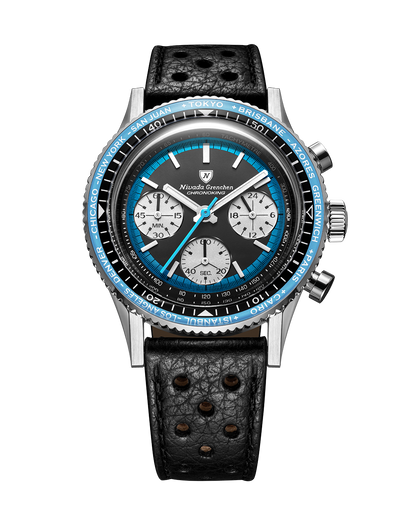 Montre Nivada Grenchen : Chronoking Summer Edition Mecaquartz Bleu