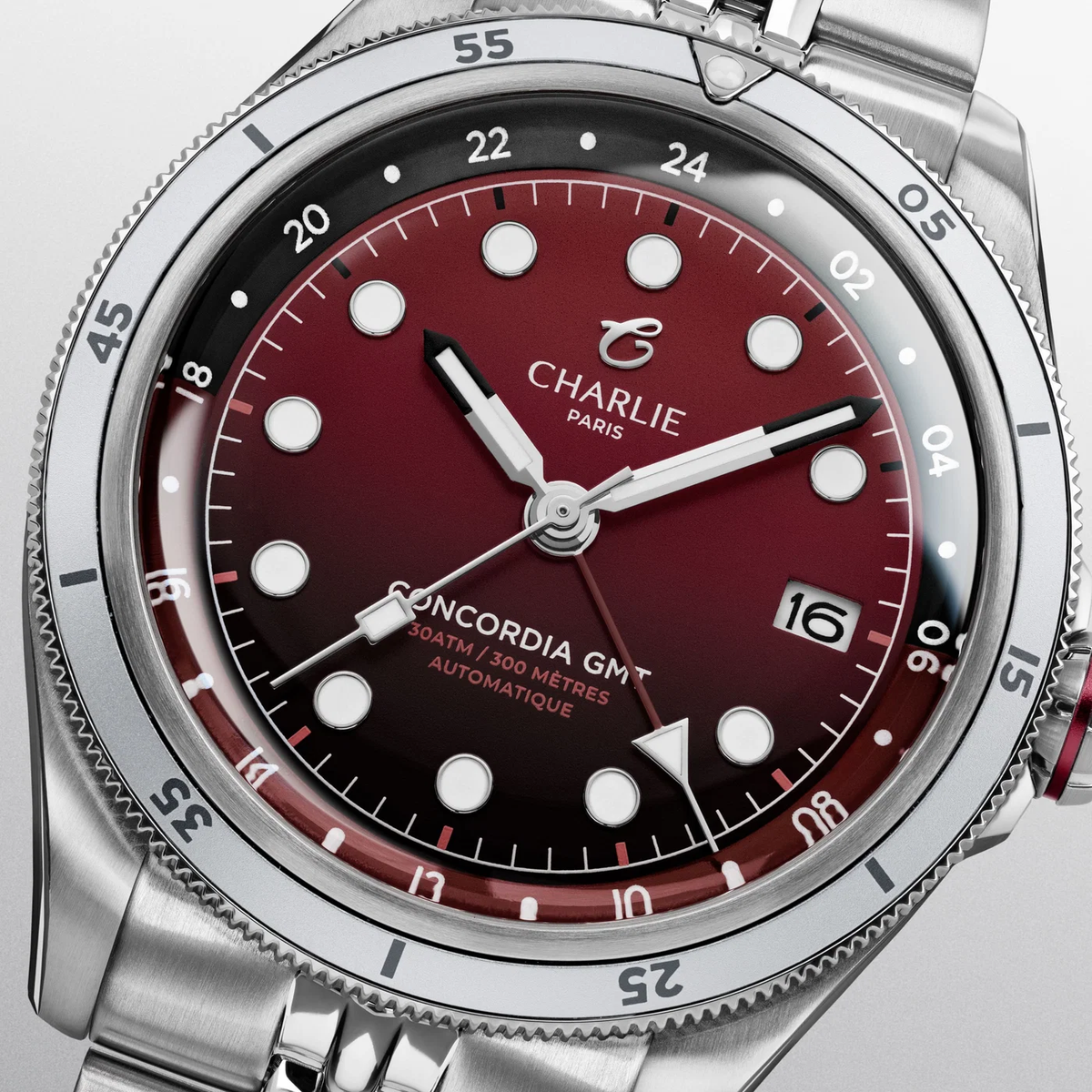 Montre Charlie Paris : Concordia GMT Automatique Bordeaux