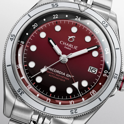 Montre Charlie Paris : Concordia GMT Automatique Bordeaux