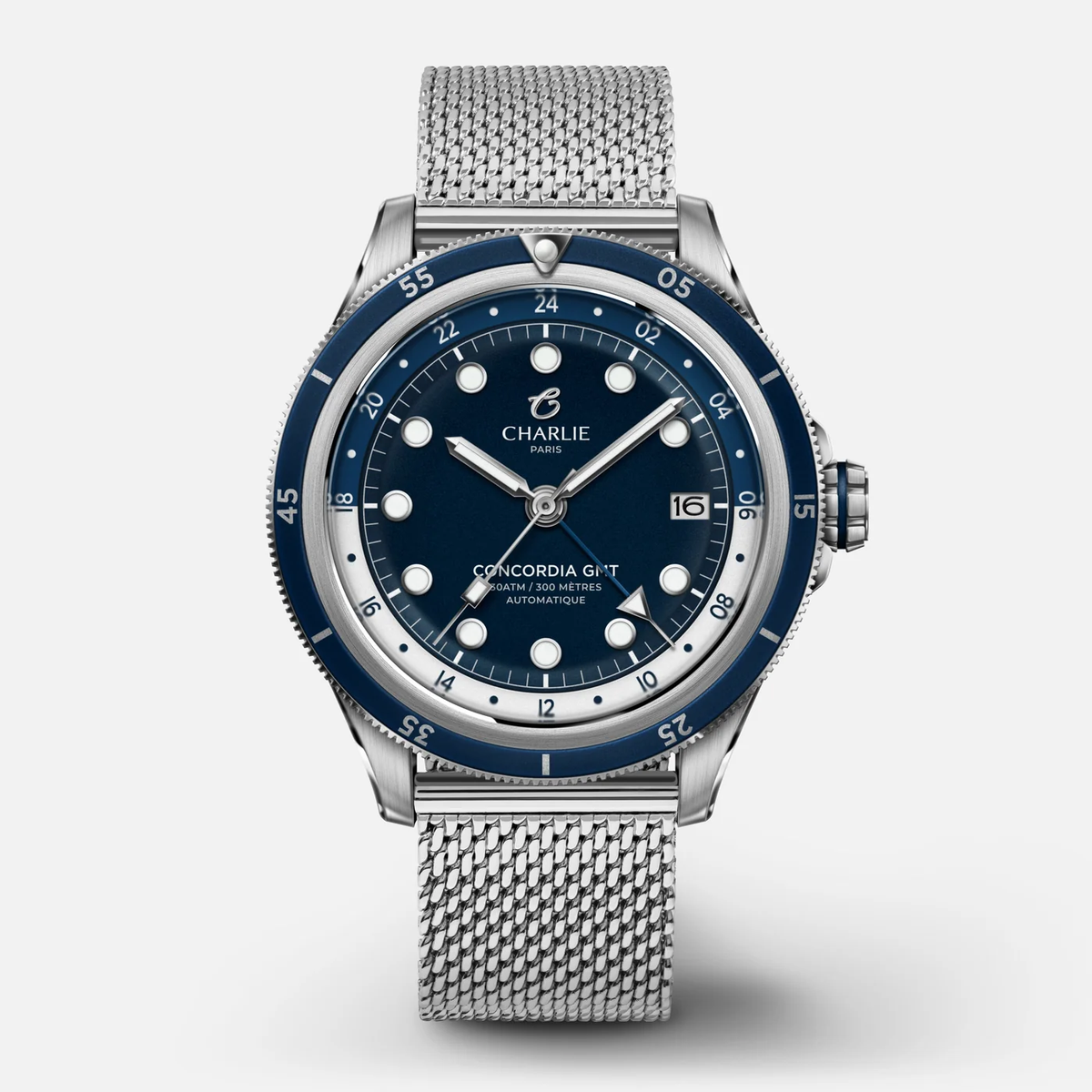 Montre Charlie Paris : Concordia GMT Automatique Bleu Antarctique