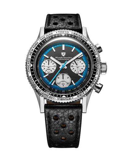Montre Nivada Grenchen : Chronoking Summer Edition Mecaquartz Bleu