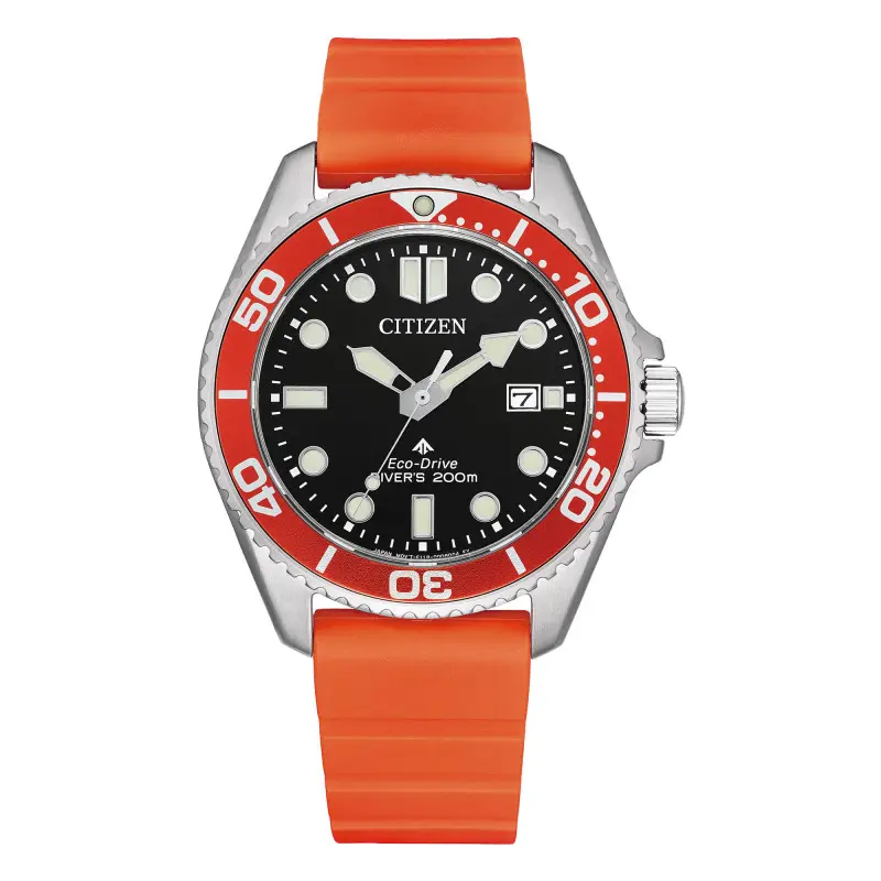 Montre Citizen : Promaster Marine Eco-Drive Diver Orange BN0268-01E