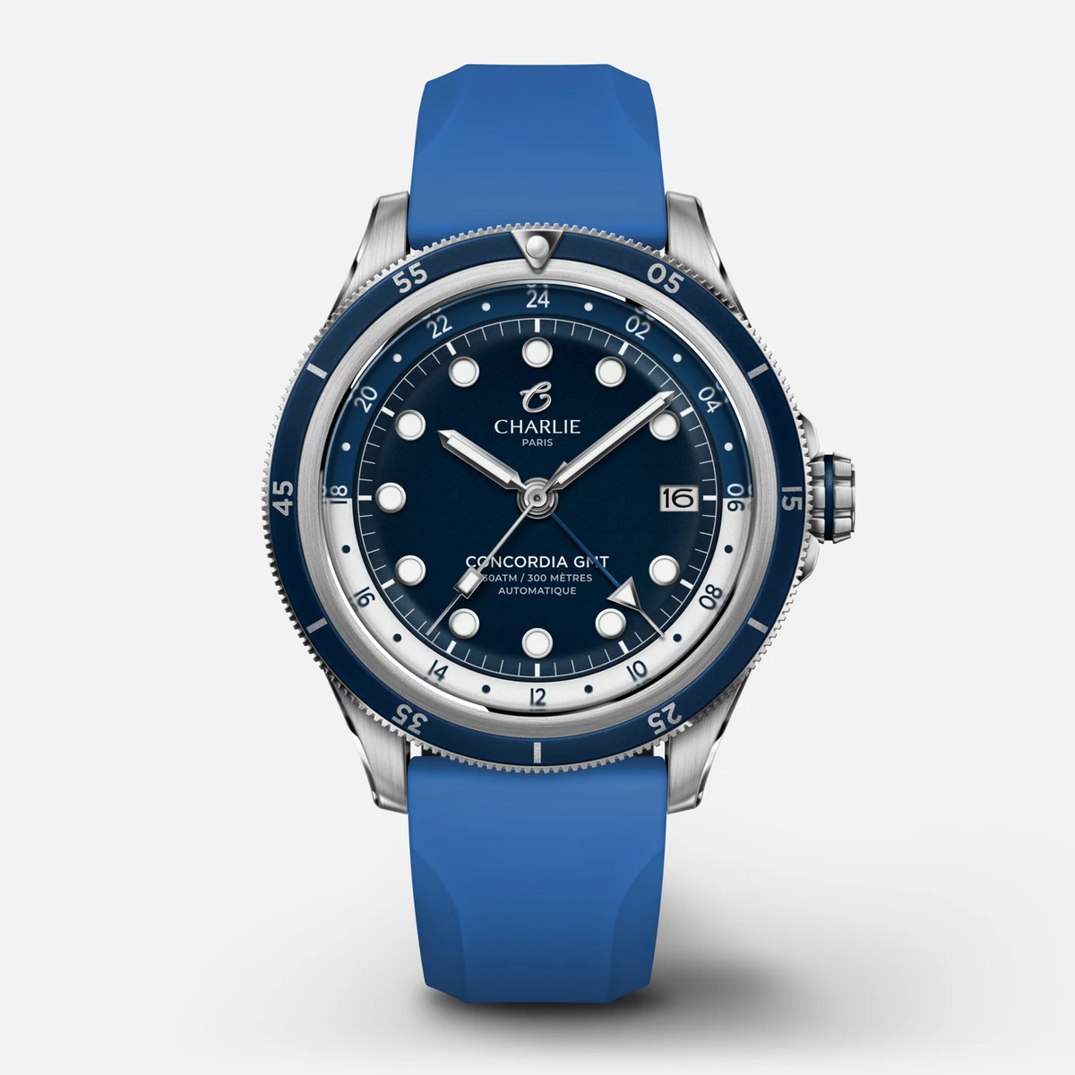 Montre Charlie Paris : Concordia GMT Automatique Bleu Antarctique