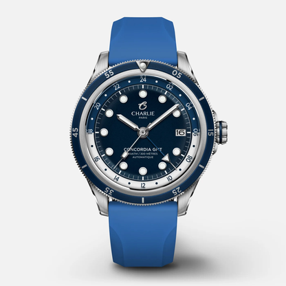 Montre Charlie Paris : Concordia GMT Automatique Bleu Antarctique