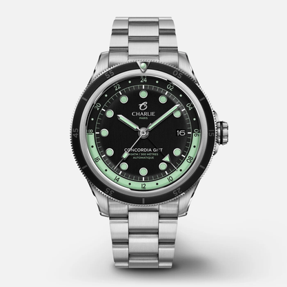 Montre Charlie Paris : Concordia GMT Automatique Noir