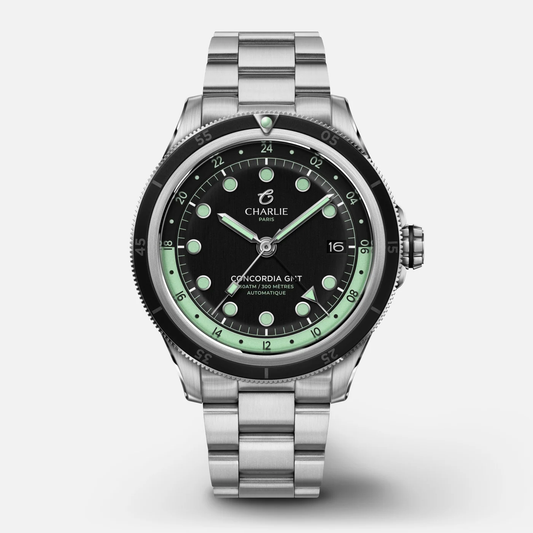 Montre Charlie Paris : Concordia GMT Automatique Noir