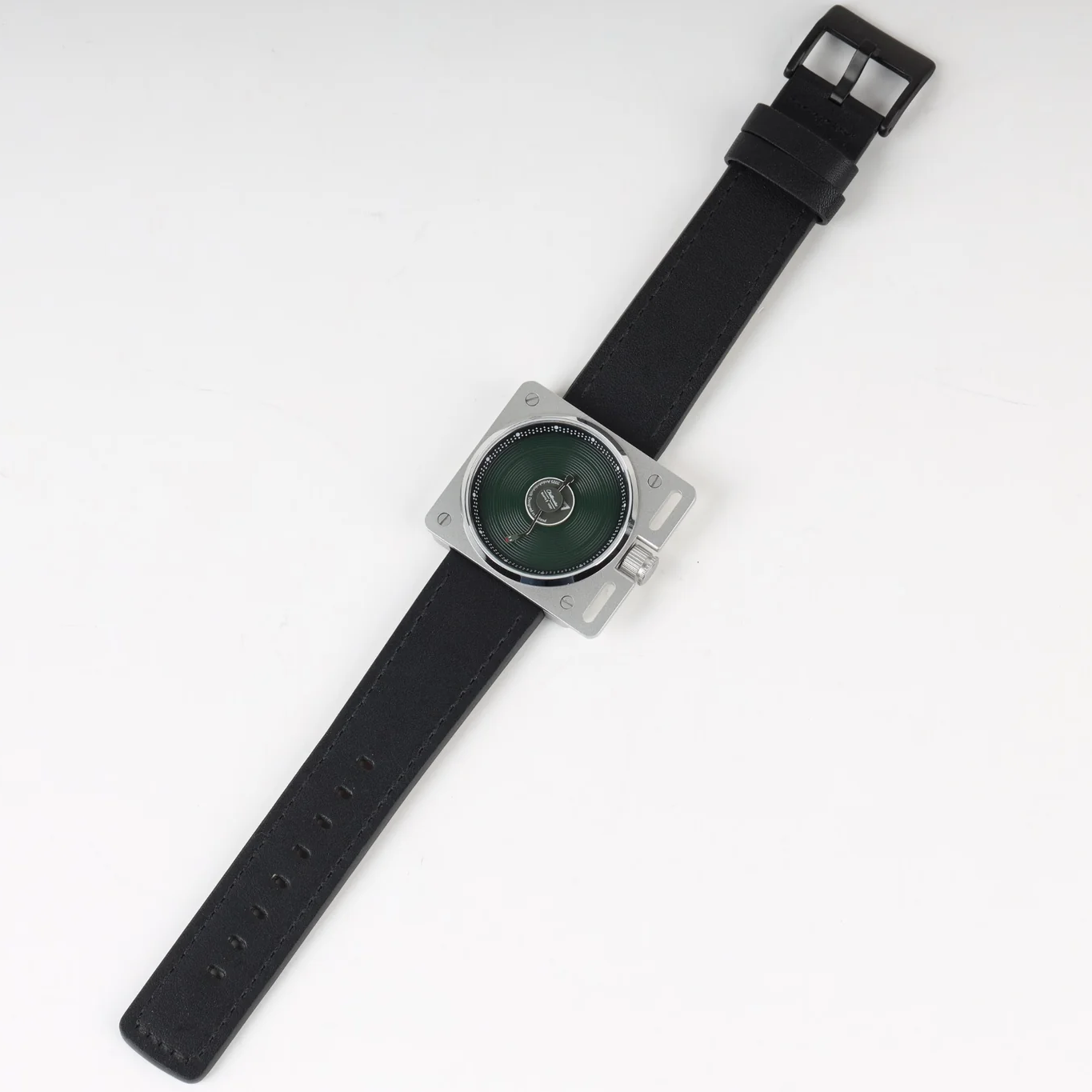 Montre AndoAndoAndo : Vinyl Record Quartz Midnight Green
