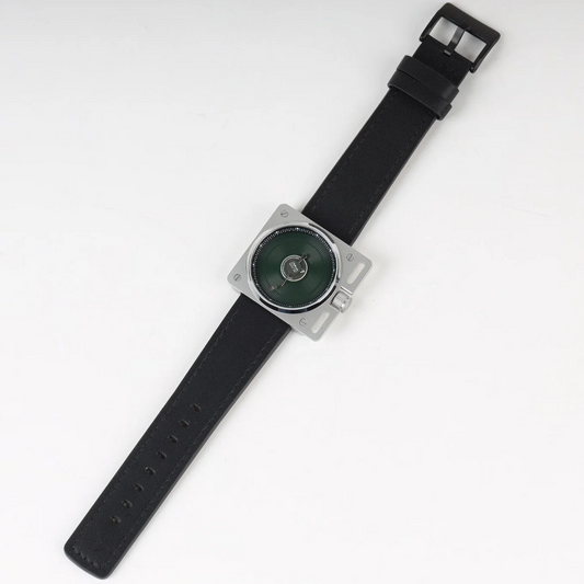 Montre AndoAndoAndo : Vinyl Record Quartz Midnight Green
