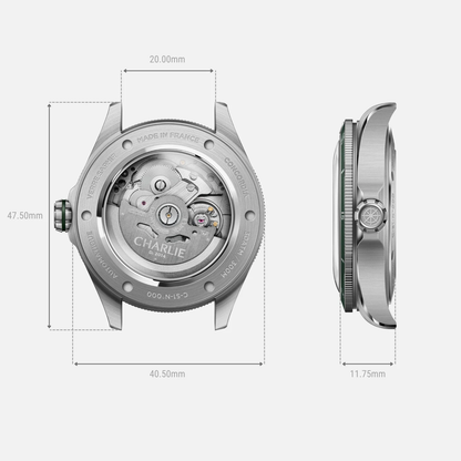 Montre Charlie Paris : Concordia GMT Automatique Vert