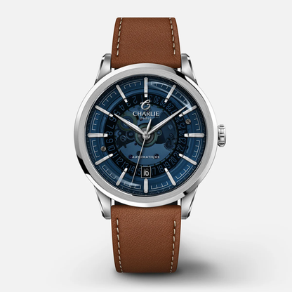 MONTRE CHARLIE PARIS : ALLIANCE AUTOMATIQUE SAPHIR BLEU