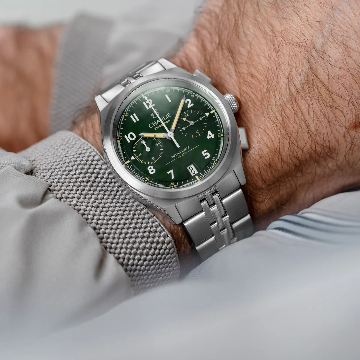 CHARLIE PARIS : GR - CHRONOGRAPHE - VERT