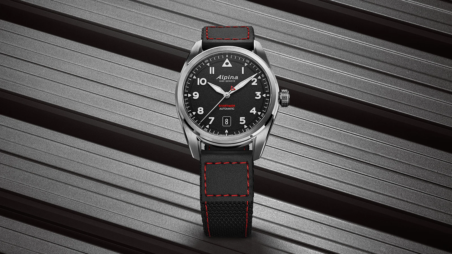 MONTRE ALPINA : STARTIMER PILOT AUTOMATIQUE NOIR AL-525BW4S36