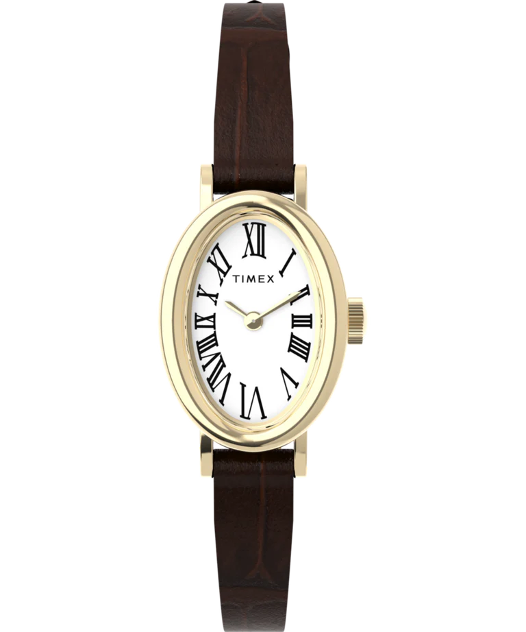 Timex : Cavatina doré blanc 19 mm, vue de face