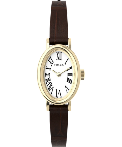 Timex : Cavatina doré blanc 19 mm, vue de face