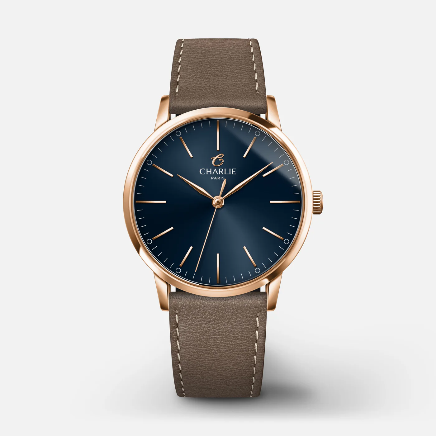 MONTRE CHARLIE PARIS : SULLY 35 QUARTZ OR ROSE & BLEU