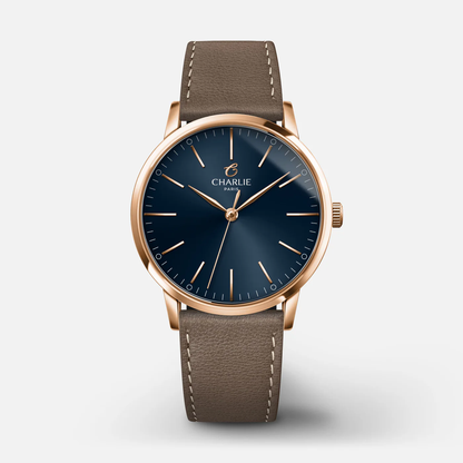 MONTRE CHARLIE PARIS : SULLY 35 QUARTZ OR ROSE & BLEU