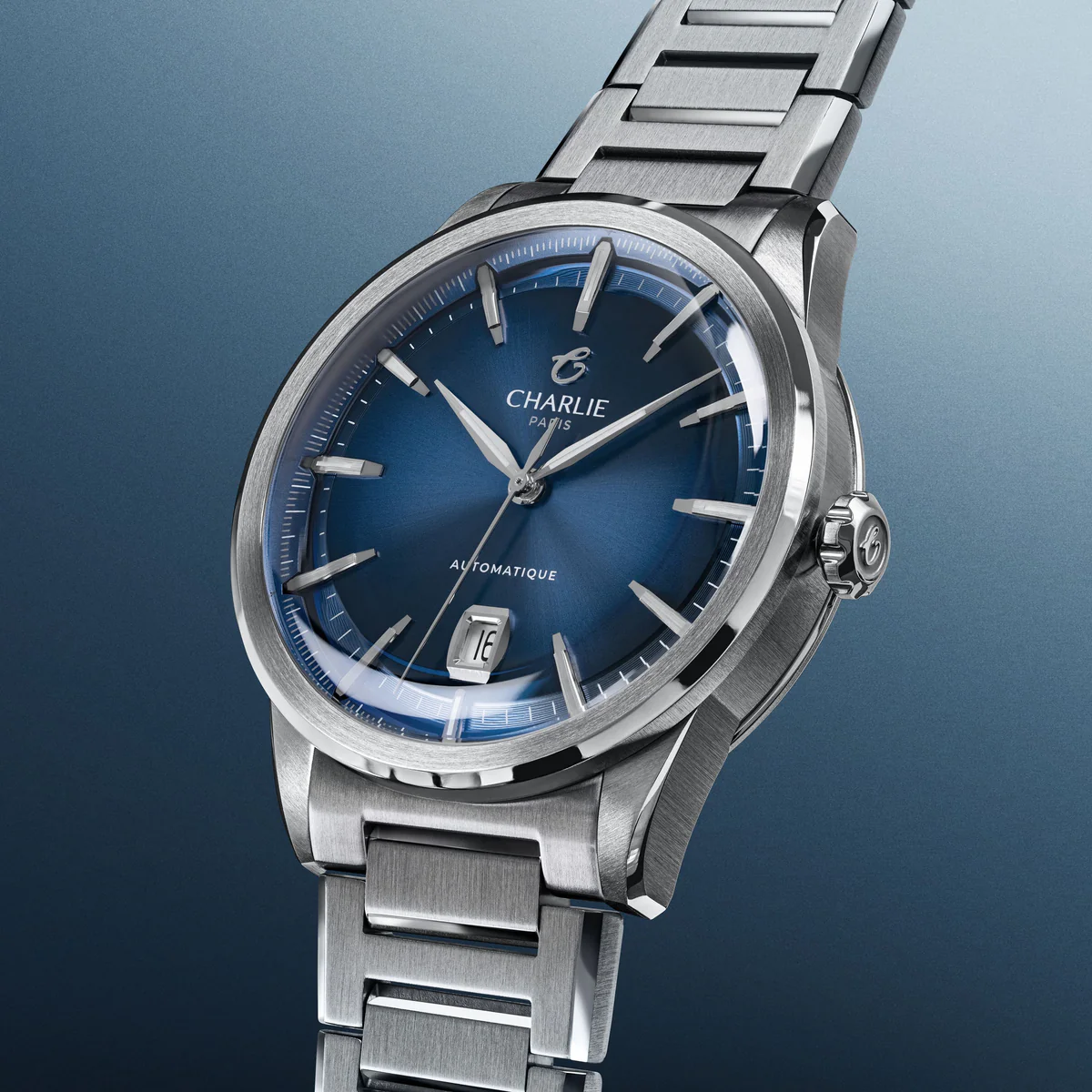 MONTRE CHARLIE PARIS : ALLIANCE AUTOMATIQUE BLEU