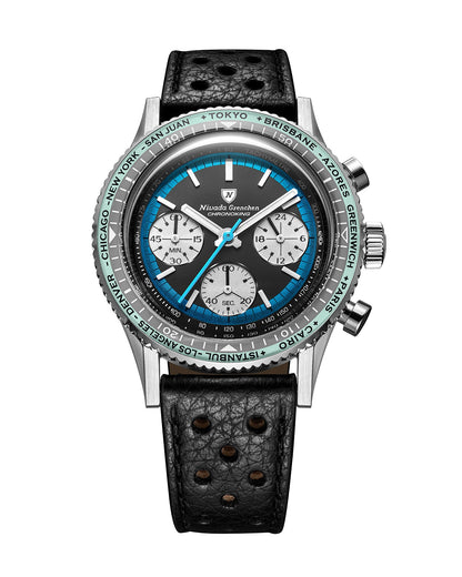 Montre Nivada Grenchen : Chronoking Summer Edition Mecaquartz Bleu
