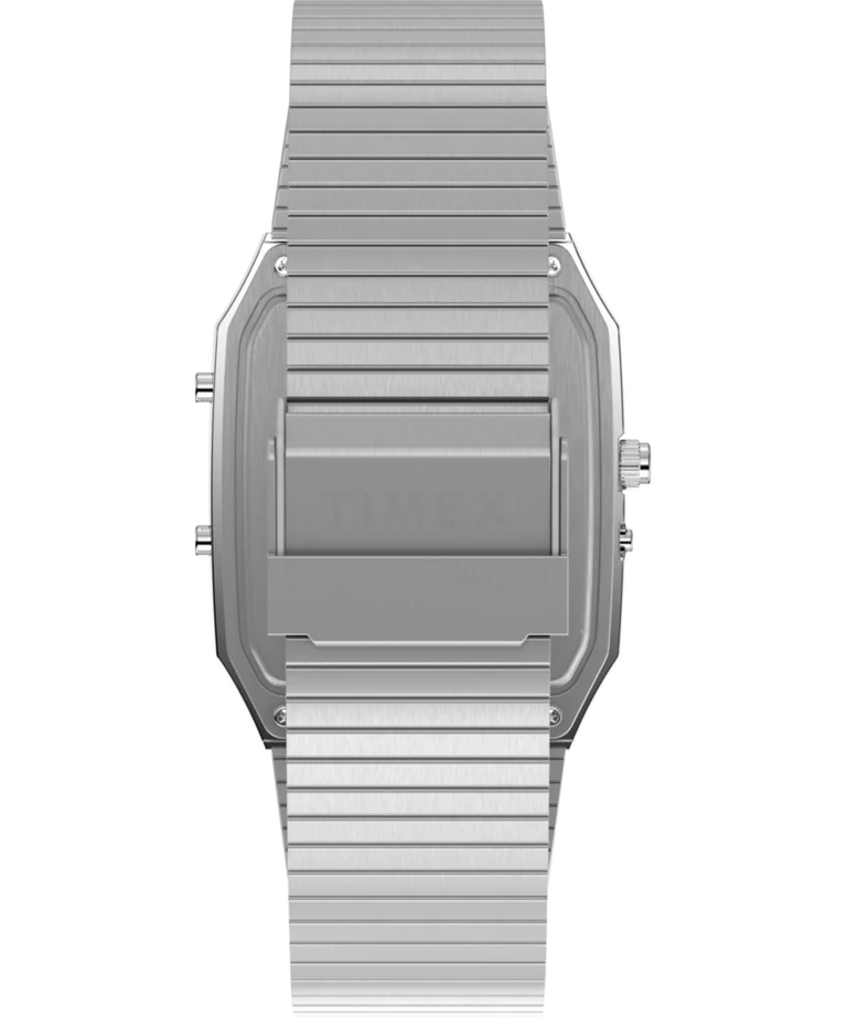 Timex : Q Timex 1982 Ana-Digi Reissue argenté noir 33 mm, vue de présentation