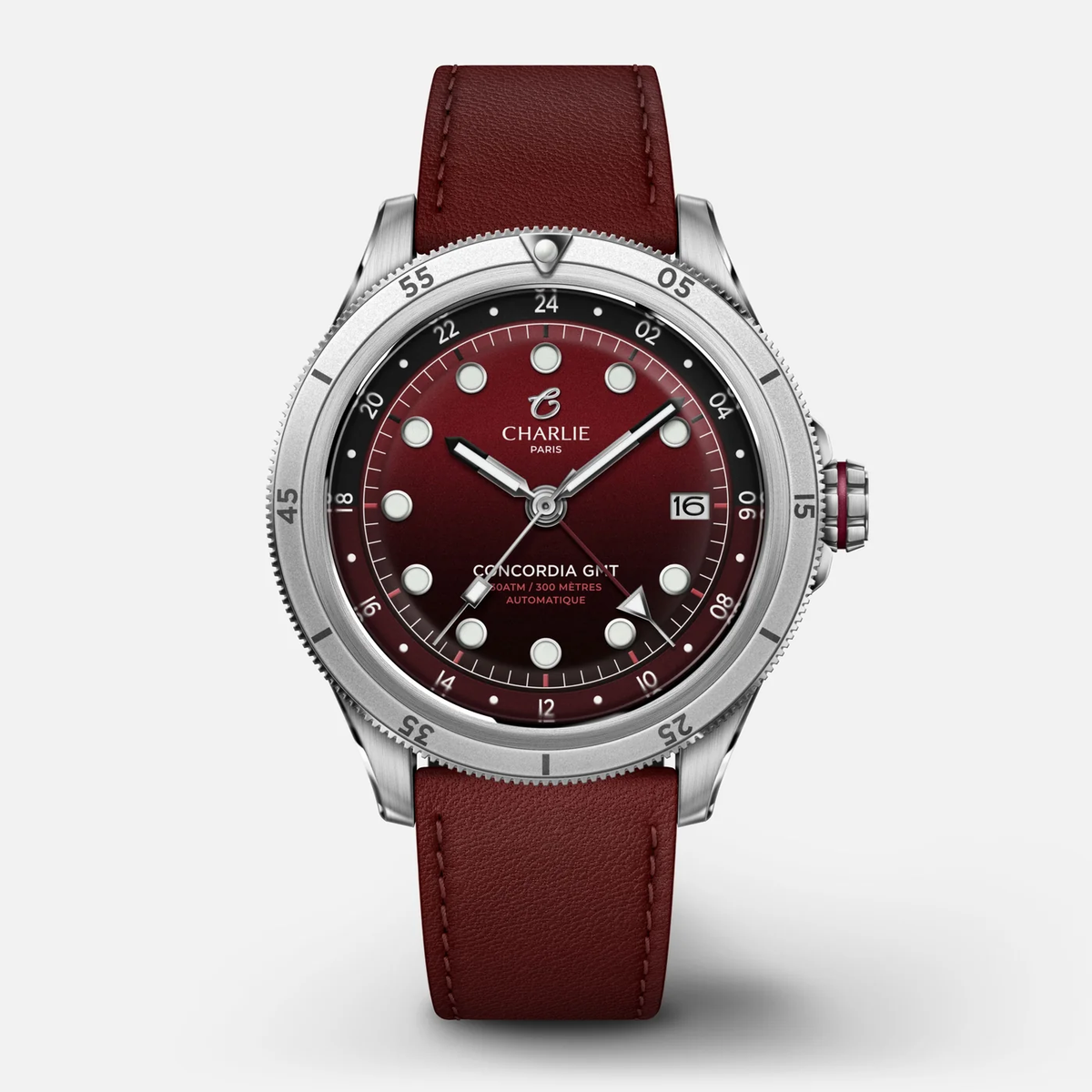 Montre Charlie Paris : Concordia GMT Automatique Bordeaux