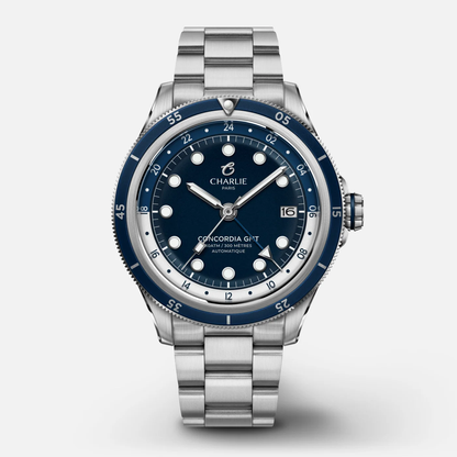 Montre Charlie Paris : Concordia GMT Automatique Bleu Antarctique