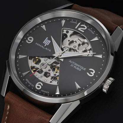 MONTRE LIP : HIMALAYA AUTOMATIQUE GRIS 40 MM SABLIER 671572