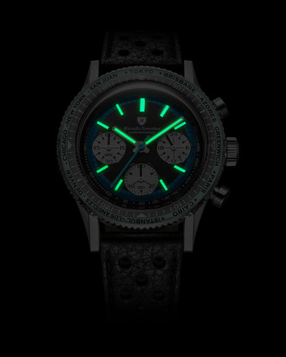 Montre Nivada Grenchen : Chronoking Summer Edition Mecaquartz Bleu