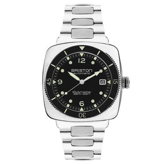 RELOJ BRISTON: CLUBMASTER LEGEND DIVER ACERO Y NEGRO 241740.PS.LD.1